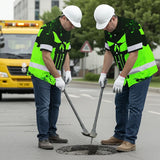 Hi Vis Hawaiian Shirt Green Neon  - Personalized Safety Workwear For Skull Lover, Cyclists, Runners