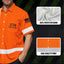 Green Reflective Us Flag For Men, Women, Outdoor Worker, Trucker, Patriotic Hi-Vis Hawaiian Shirt