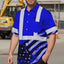 Blue US Flag Paint Hi-Vis Hawaiian Shirt