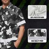 Hi Vis Hawaiian Shirt Reflective Camo Fishing Outdoor Safety For Fisherman, Workers, Runners, Cyclists