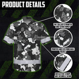 Hi Vis Hawaiian Shirt Reflective Camo Fishing Outdoor Safety For Fisherman, Workers, Runners, Cyclists