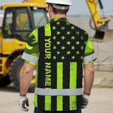 Hi Vis Hawaiian Shirt Reflective Camo Flag Safety Workwear