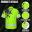 Featuring Green Scratch US Flag And Personalized Name For Patriotism Hi-Vis Hawaiian Shirt