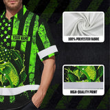 Hi Vis Hawaiian Shirt Reflective Fishing Green Neon Safety Workwear For Fishing Lovers Workers, Runners, Cyclists, Trucker, Operator, Patriotic
