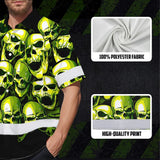 Hi Vis Hawaiian Shirt Reflective Green Neon Skull Custom Name