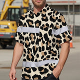 Hi Vis Hawaiian Shirt Reflective Leopard 2 Safety For Workers, Runners, Cyclists