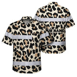 Hi Vis Hawaiian Shirt Reflective Leopard 2 Safety For Workers, Runners, Cyclists