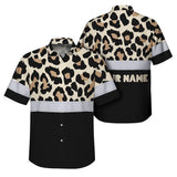 Hi Vis Hawaiian Shirt Reflective Leopard Safety For Workers, Runners, Cyclists