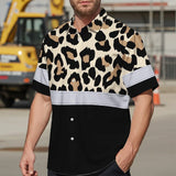 Hi Vis Hawaiian Shirt Reflective Leopard Safety For Workers, Runners, Cyclists