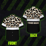 Hi Vis Hawaiian Shirt Reflective Leopard Safety For Workers, Runners, Cyclists