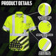 Lime US Flag Paint Hi-Vis Hawaiian Shirt