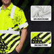 Lime US Flag Paint Hi-Vis Hawaiian Shirt