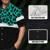 Hi Vis Hawaiian Shirt Reflective Mint Leopard Custom Name Safety Workwear For Workers, Truckers, Operators