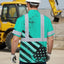 Mint US Flag Paint Hi-Vis Hawaiian Shirt