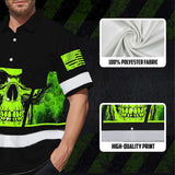Hi Vis Hawaiian Shirt Reflective Neon Skull Custom Name Safety Workwear