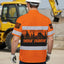 Orange Eagle USA Flag Hi-Vis Hawaiian Shirt