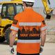 Orange Eagle USA Flag Hi-Vis Hawaiian Shirt