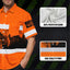 Orange Eagle USA Flag Hi-Vis Hawaiian Shirt