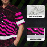 Hi Vis Hawaiian Shirt Reflective Pink Neon Independence USA Flag
