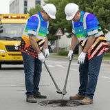 Hi Vis Hawaiian Shirt Reflective Rainbow US Flag Paint Safety Workwear For Worker, Motorcycle Bicycle, Runner