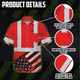 Red US Flag Paint Hi-Vis Hawaiian Shirt