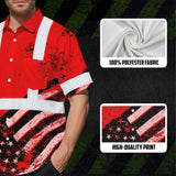 Hi Vis Hawaiian Shirt Reflective Red US Flag Paint Safety Workwear