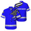 Scratch Blue Neon US Flag Hi-Vis Hawaiian Shirt