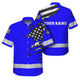 Scratch Blue Neon US Flag Hi-Vis Hawaiian Shirt