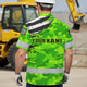 Scratch Green Camo Neon US Flag Hi-Vis Hawaiian Shirt