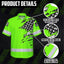 Scratch Green Neon US Flag Hi-Vis Hawaiian Shirt