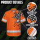 Scratch Orange Neon US Flag Hi-Vis Hawaiian Shirt