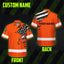 Scratch Orange Neon US Flag Hi-Vis Hawaiian Shirt