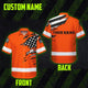 Scratch Orange Neon US Flag Hi-Vis Hawaiian Shirt