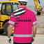 Scratch Pink Neon US Flag Hi-Vis Hawaiian Shirt
