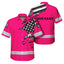 Scratch Pink Neon US Flag Hi-Vis Hawaiian Shirt