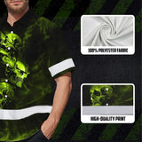 Hi Vis Hawaiian Shirt Reflective Skull With Smoke Custom Name Safety Workwear