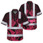 Black Light Pink Polynesian Hi-Vis Hawaiian Shirt