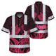 Black Light Pink Polynesian Hi-Vis Hawaiian Shirt