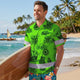 Black Skull Boat Hi-Vis Hawaiian Shirt