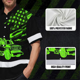 Hi Vis Hawaiian Shirt Reflective Tapes Black Tow Truck Driver Custom Name Safety