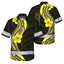 Black Yellow Polynesian Hi-Vis Hawaiian Shirt