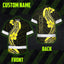 Black Yellow Polynesian Hi-Vis Hawaiian Shirt