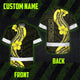 Black Yellow Polynesian Hi-Vis Hawaiian Shirt