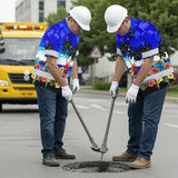 Hi Vis Hawaiian Shirt Reflective Tapes Blue Black Parrot Hawaii Custom Name Safety Workwear For Workers, Truckers, Operators