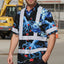 Blue Flowers Octopus Hi-Vis Hawaiian Shirt