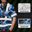 Blue Flowers Octopus Hi-Vis Hawaiian Shirt