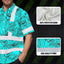 Blue Neon Flowers Hi-Vis Hawaiian Shirt