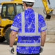 Orange Neon And Yellow Flowers Hi-Vis Hawaiian Shirt