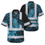 Blue Neon Flowers Monk Seal Hi-Vis Hawaiian Shirt