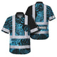Blue Neon Flowers Monk Seal Hi-Vis Hawaiian Shirt